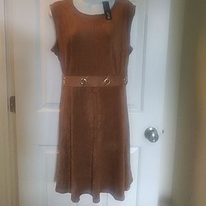 Apt 9 Faux Suede Dress Below Knee  NWT